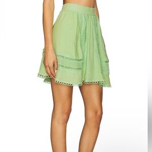 Peixoto Green Mini Skirt